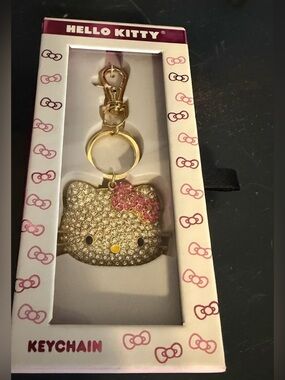 Hello Kitty Bling Keychain Bag Charm NIB